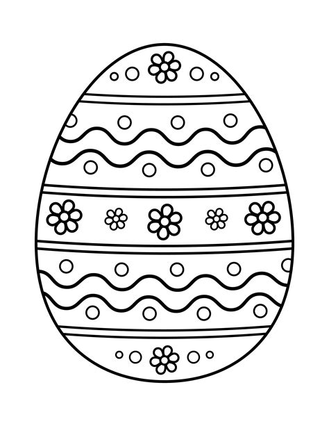 easter egg coloring page
